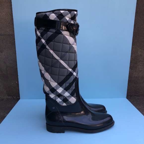 burberry quilted rain boots